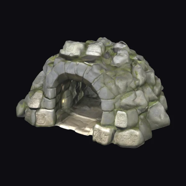 Ancient Stone Tunnel Entrance