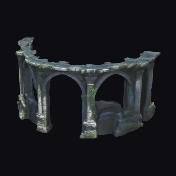 Elaborate Stone Arch Ruin