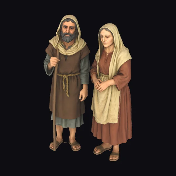 Ancient Pilgrim Couple