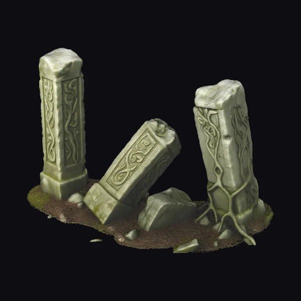 Ancient Stone Pillars Ruins