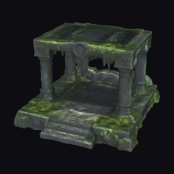 Overgrown Stone Altar Platform
