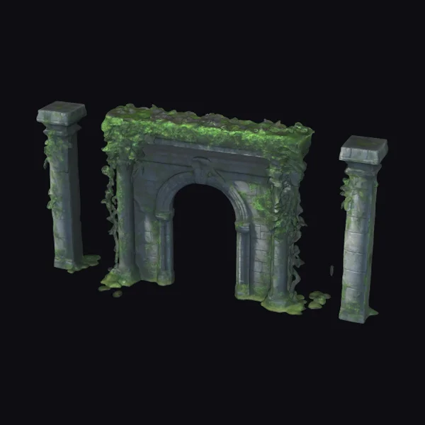 Overgrown Stone Ruin Entrance