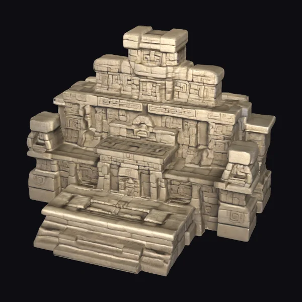 Ancient Aztec Temple Ruins