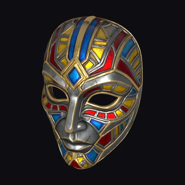 Colorful Metallic Face Mask