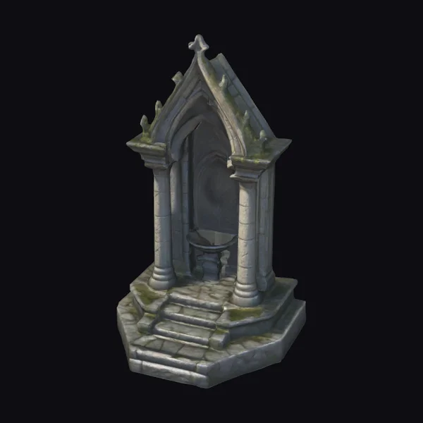 Stone Gothic Arch Shrine