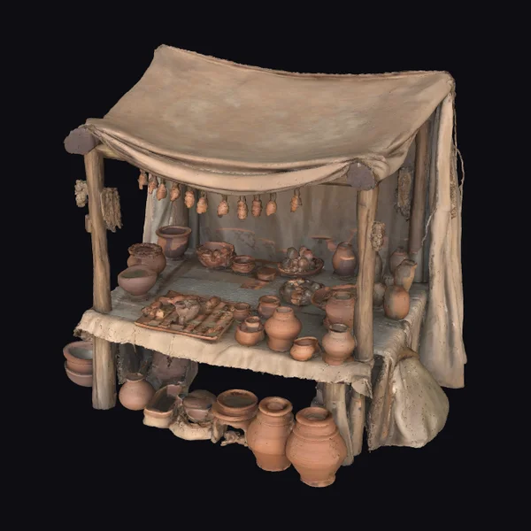 Ancient Clay Pot Stand