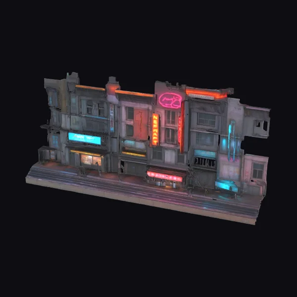 Cyberpunk Street Diorama