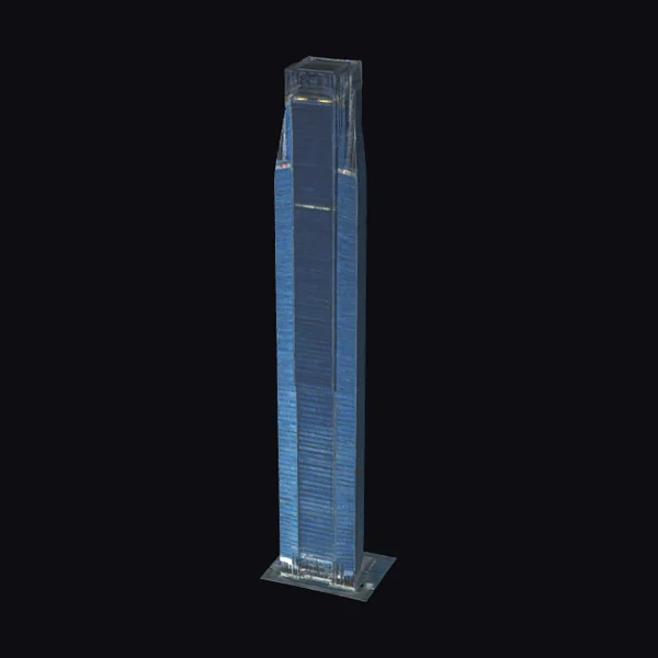 Tall Blue Glass Skyscraper