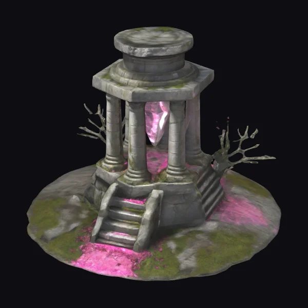 Weathered Stone Shrine Tower
