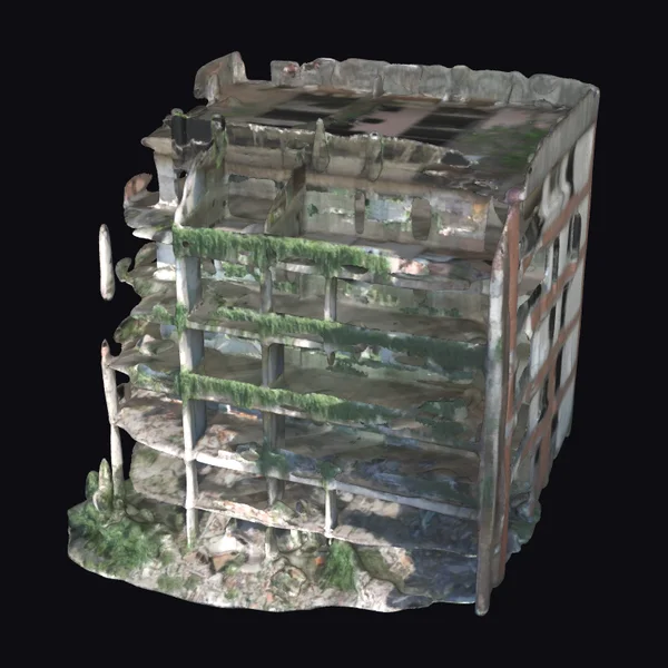 Abandoned Apartment Building Ruins