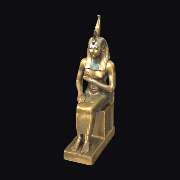 Seated Egyptian Deity Statue