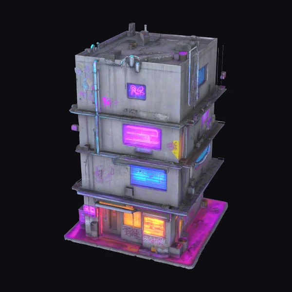 Cyberpunk Building Structure