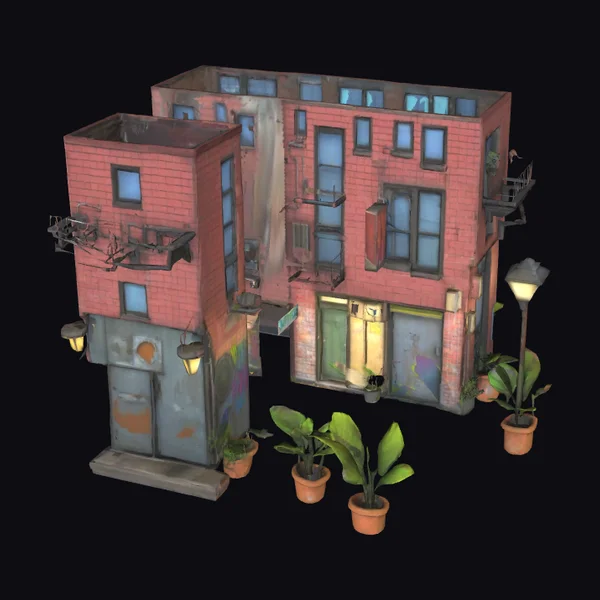 Buff City Alley Buildings