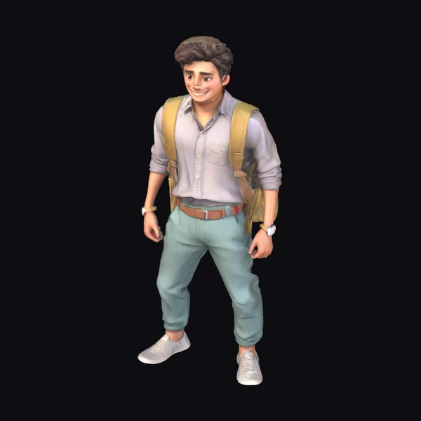 Young Male Backpacker