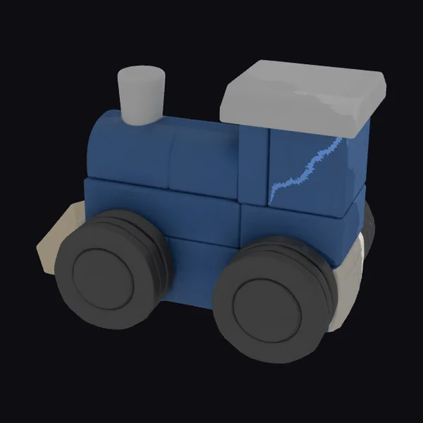 Blue Toy Train Locomotive