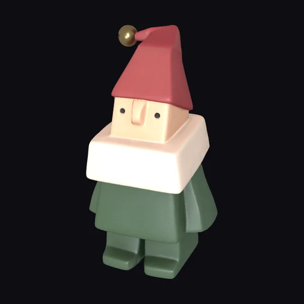 Abstract Christmas Elf Figurine