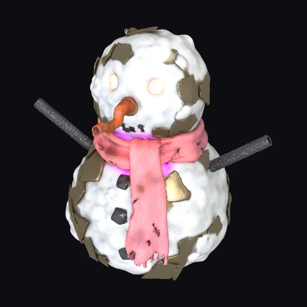 Recycled Snowman Figure