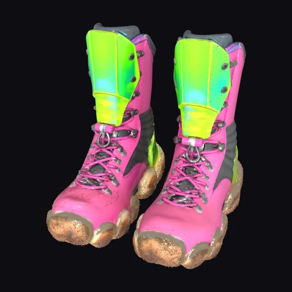 Pink Utility Boots