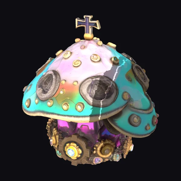 Iridescent Mushroom Emblem