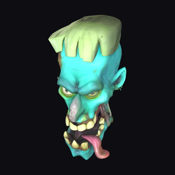 Zombie Head with Tongue Out