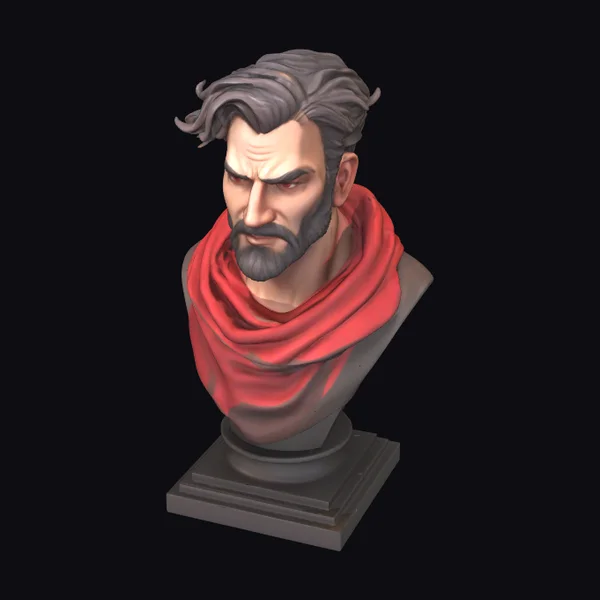 Stylized Male Character Bust