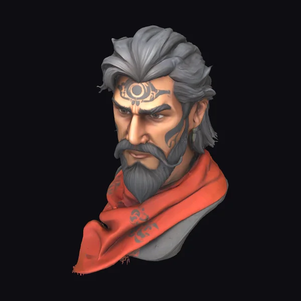Stylized Male Character Bust