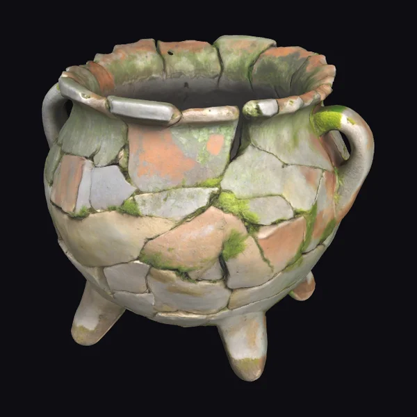 Ancient Cracked Cauldron