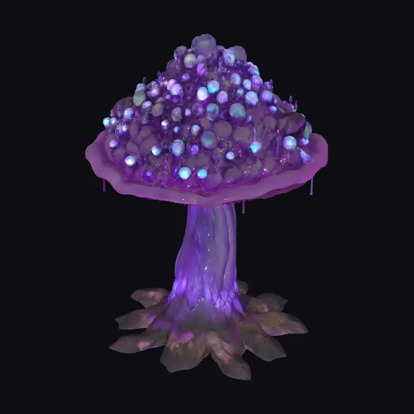 Glowing Amethyst Mushroom Crown