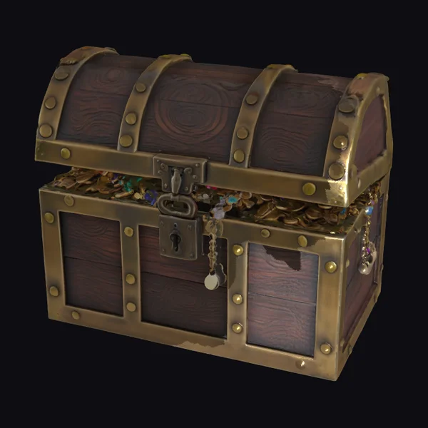 Treasure Chest with Coins