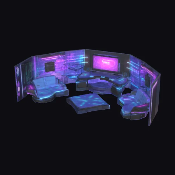 Cyberpunk Three-Walled Room