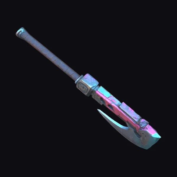 Iridescent Cyberpunk Axe