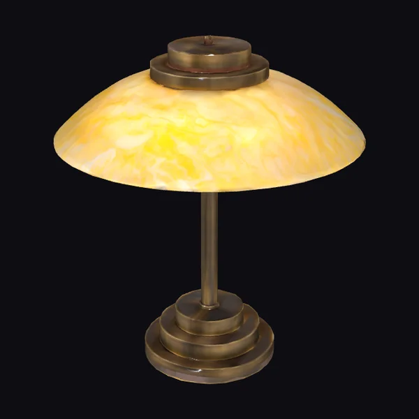 Amber Glass Table Lamp