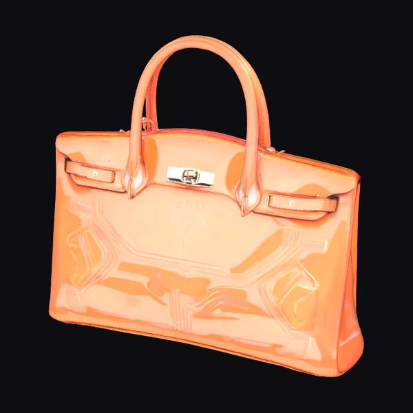 Glossy Peach Handbag
