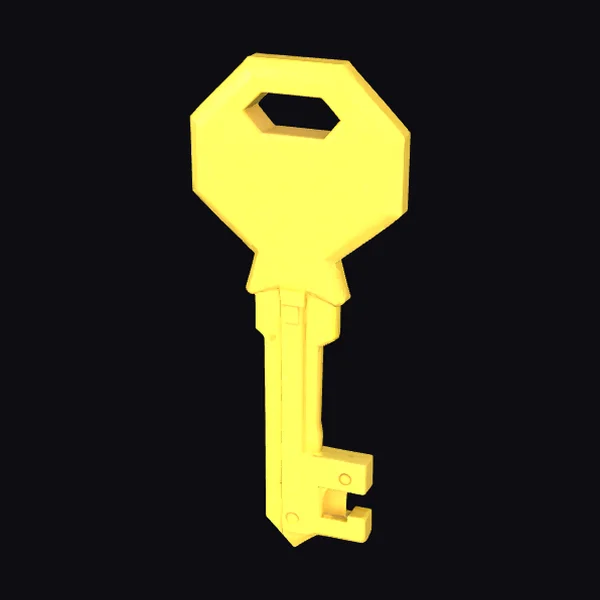 Yellow Low-poly Key