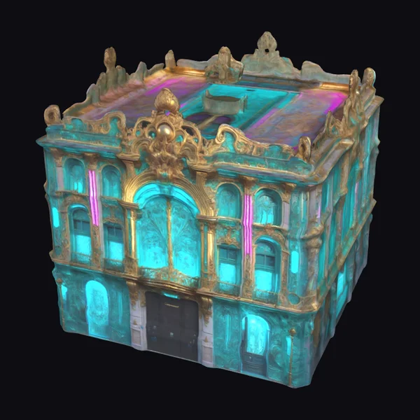 Rococo Cyberpunk Building