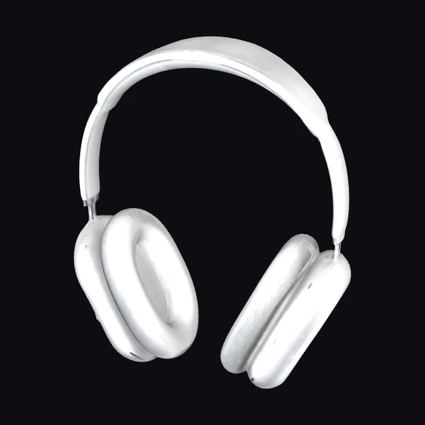 Silver Metallic Headphones