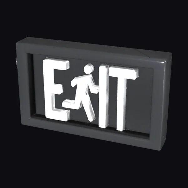 Black Exit Sign