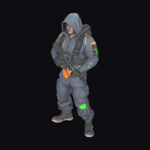 Cyberpunk Hooded Tech Outfit