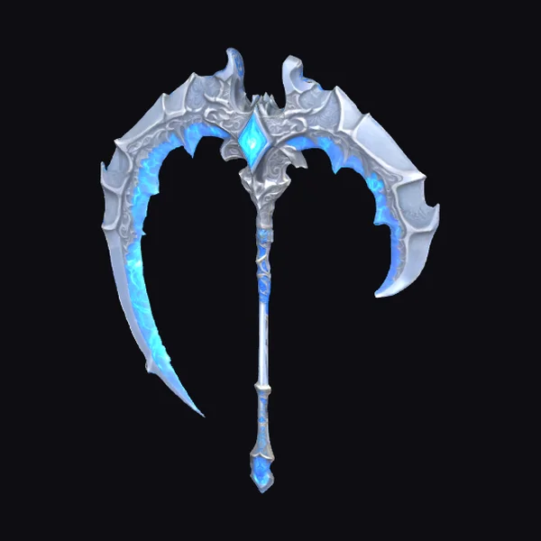Glowing Blue Double Scythe