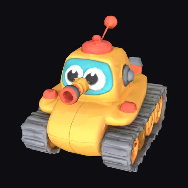 Toy Tank with Googly Eyes