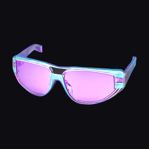 Neon Futuristic Shield Glasses