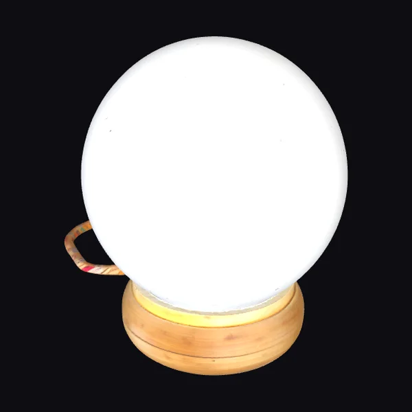 Globe Lamp with Bamboo Base