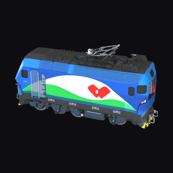 Blue Electric Locomotive