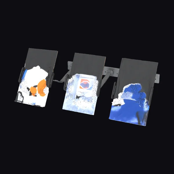 Triptych Surreal Art Piece