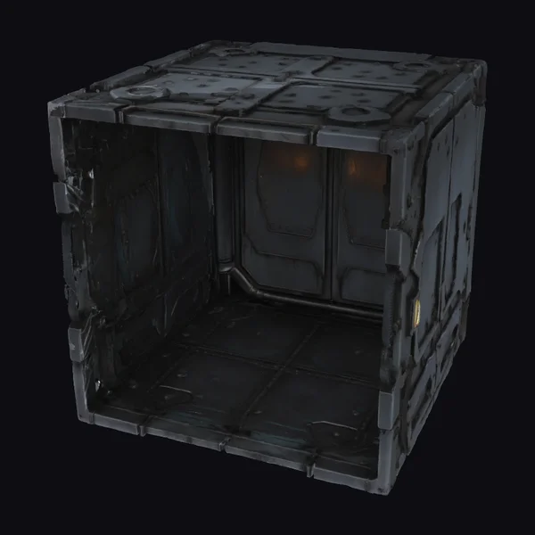 Dark Metal Storage Cube