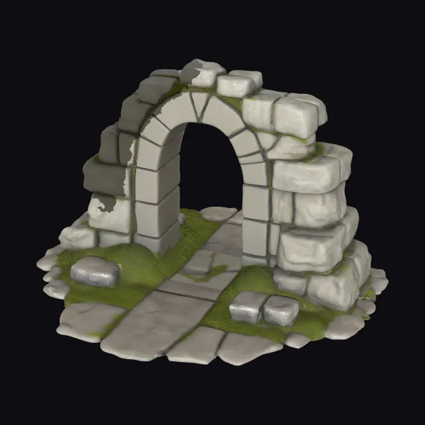 Weathered Stone Archway Ruin