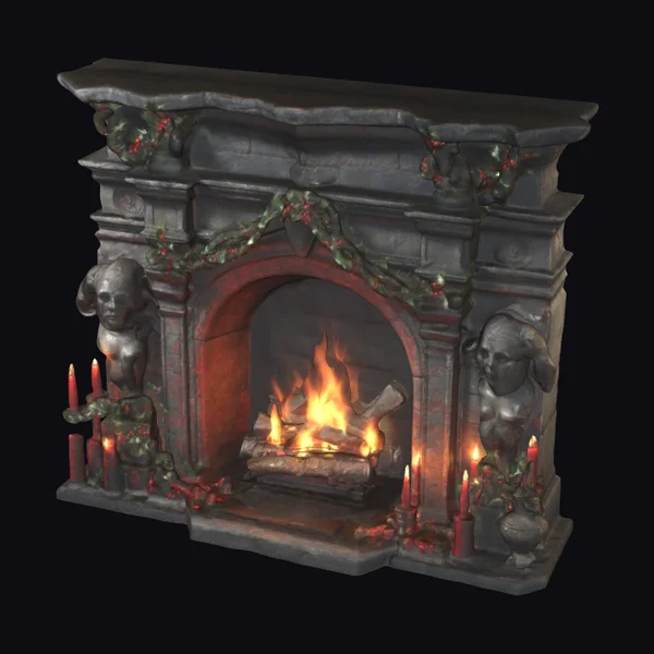 Medieval Stone Fireplace