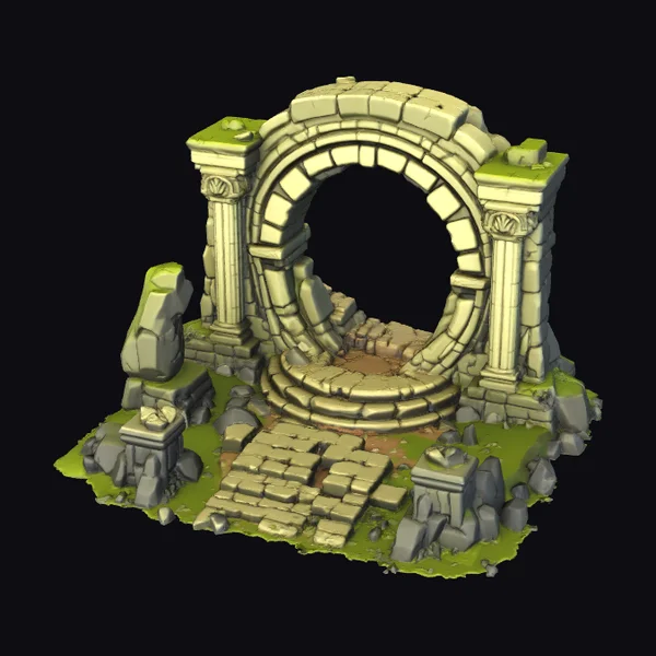 Ancient Stone Archway Ruins