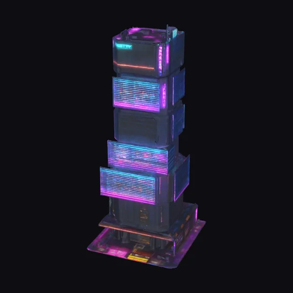 Cyberpunk Skyscraper Tower