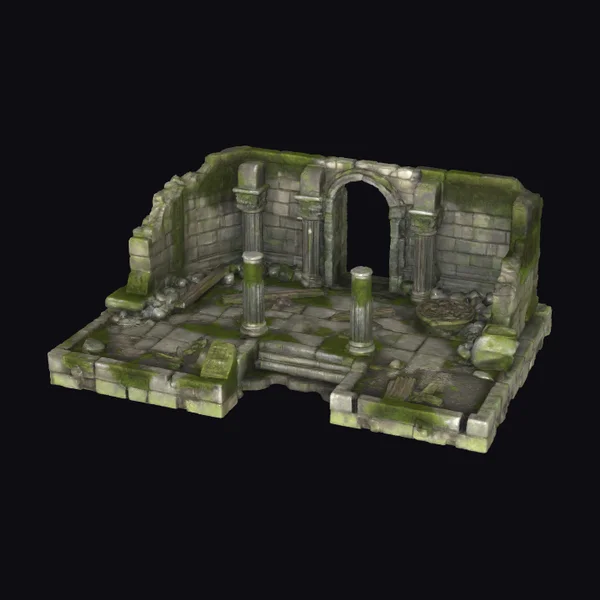Ancient Stone Ruin Interior